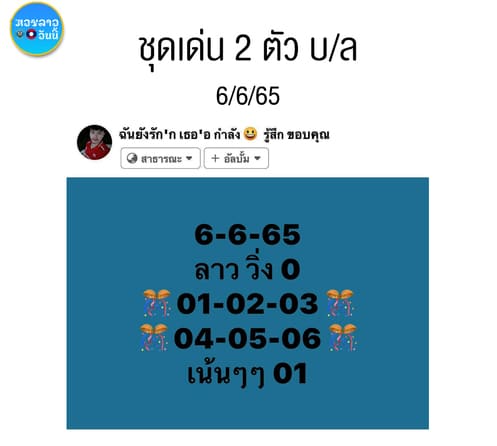 หวยลาว 6-06-2565