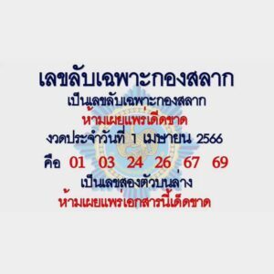 เลขลับเฉพาะกองสลาก 1-4-66