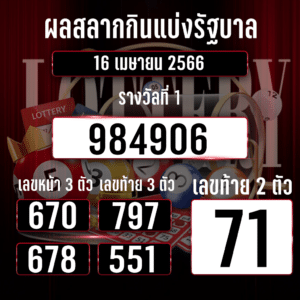 ตรวจหวย 16-4-2566