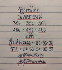 หวยมิสเตอร์บอล 16-4-66