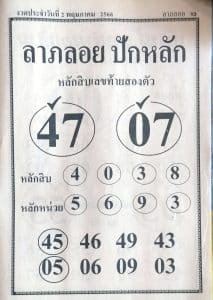 หวยลาภลอยปักหลัก 2-5-66