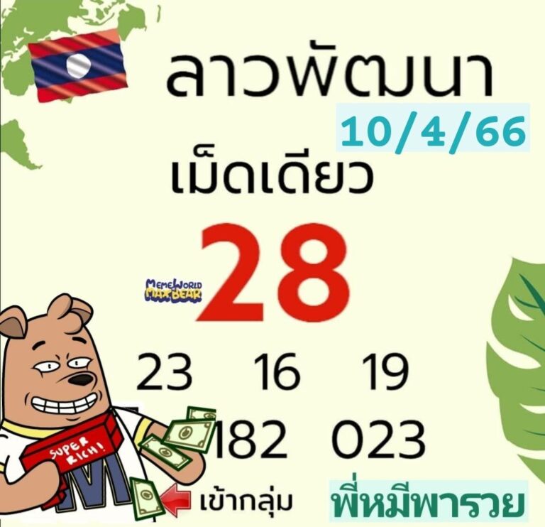 หวยลาว2ตัว 10-04-66