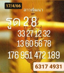 หวยลาว2ตัว 17-04-66