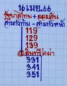 หวยอินทรีเฒ่า 16-4-66