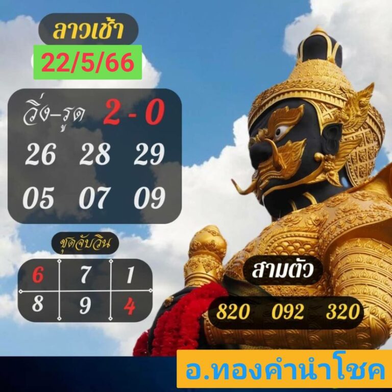 หวยลาวงวดนี้ 22-5-66