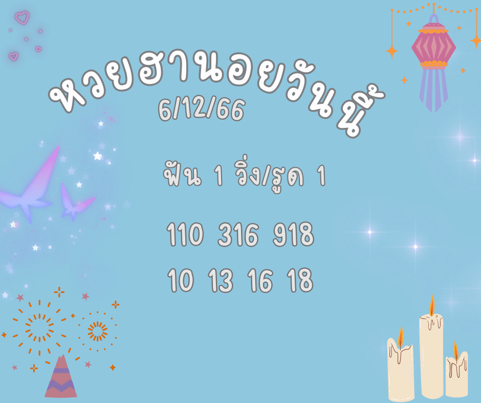 หวยฮานอยวันนี้ 6-12-66